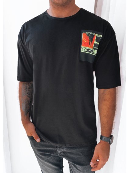 Čierne pánske tričko s potlačou