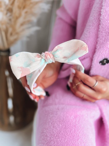 Pastelovo farebná dámska čelenka s mašľou ANDOYA