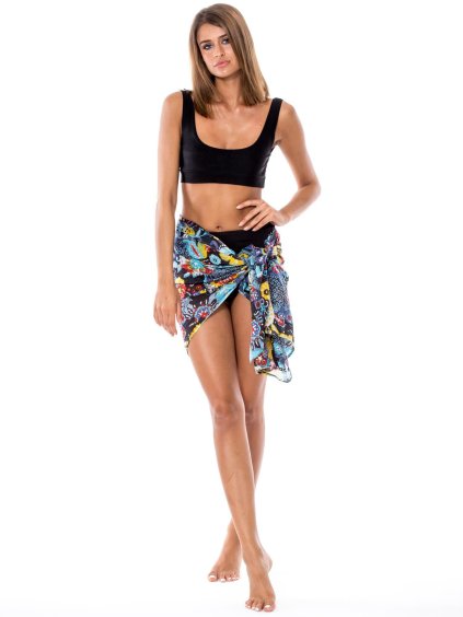 Dámske pareo s farebnými kvetmi