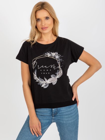 Čierne tričko s potlačou