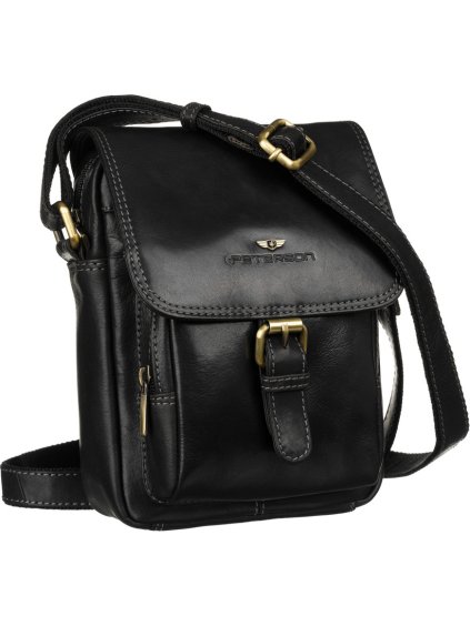 Peterson Čierna kožená pánska taška
