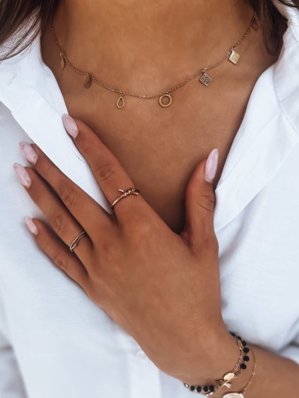 Zlatý náhrdelník s príveskami PUNTA