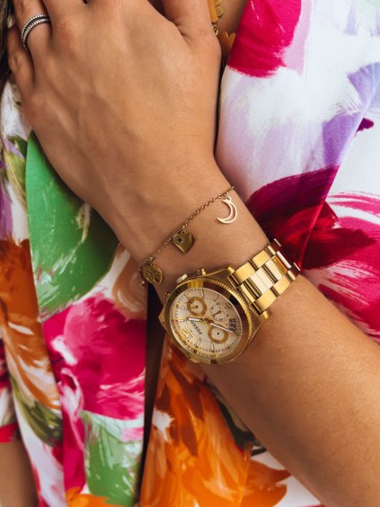 Zlatý náramok s príveskami ARBOLE