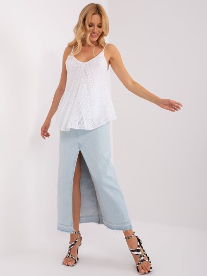 Biele krajkové tielko