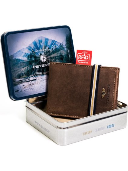 Peterson hnedá peňaženka s pruhom W047