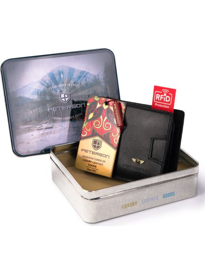 Peterson čierna pánska peňaženka W026