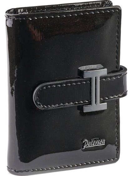 Peterson čierne lakované púzdro na karty Y228
