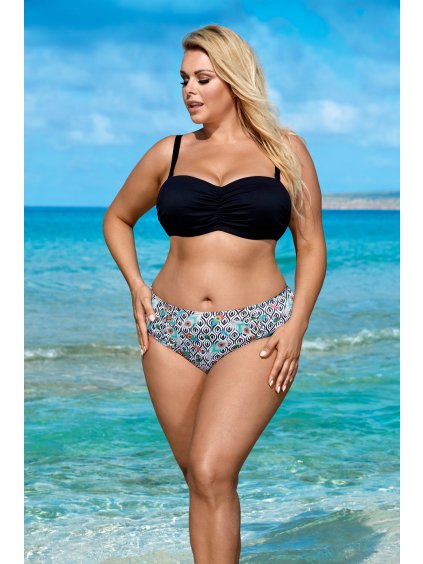 Čierne plavky s farebným spodkom