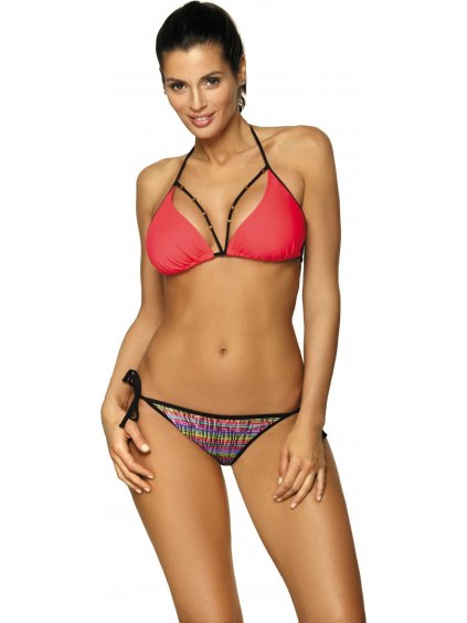 Koralové bikiny so cvočkami Amy Shock Red