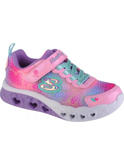 Farebné dievčenské svietiace tenisky Skechers Flutter Heart Lights
