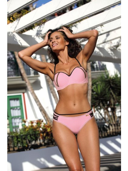 Svetloružové bikiny so zipsom Madlen Pink