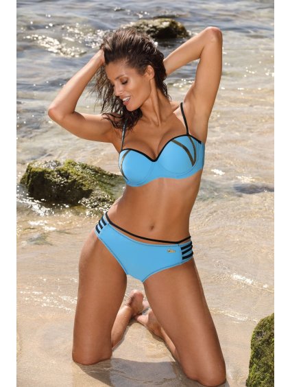 Svetlomodré bikiny so zipsom Madlen Zaffiro