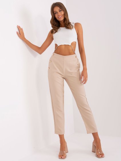 Svetlobéžové elegantné nohavice