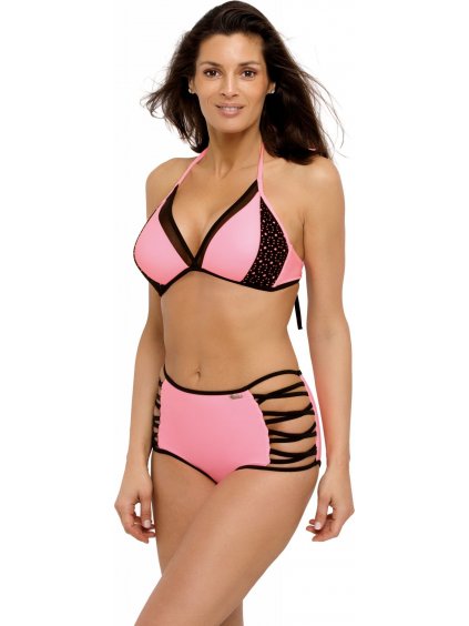 Svetloružové bikiny s vysokým spodkom Verona Origami