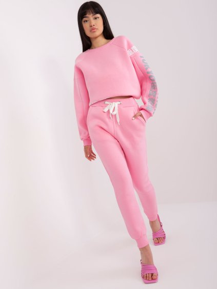 Ružové tepláky s vreckami