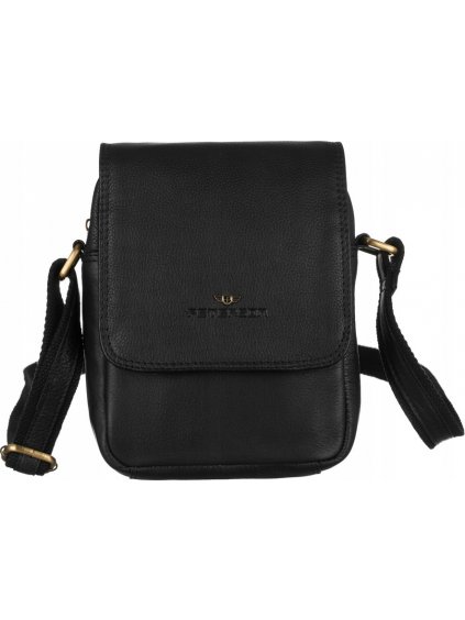 Peterson Čierna pánska kožená taška