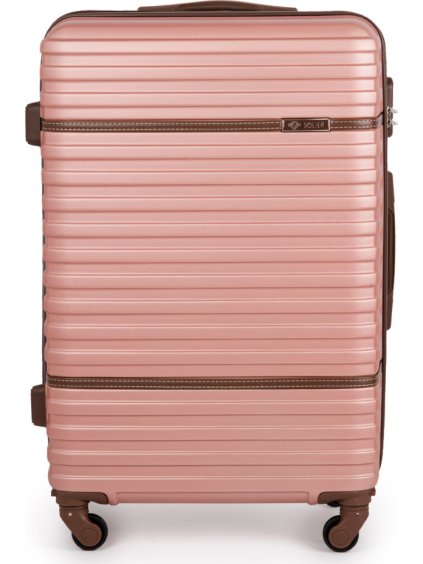 SOLIER ružový škrupinový kufor veľ. M 22'