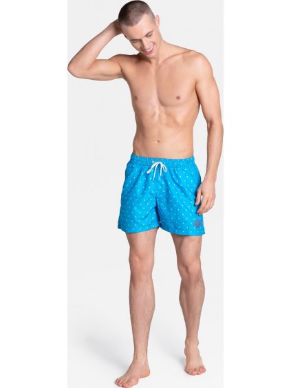 Modré pánske vzorované plavky Shall