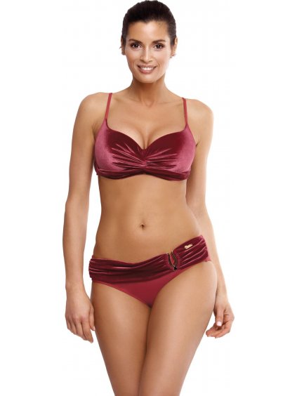 Vínové velúrové plavky Rihanna Anfora