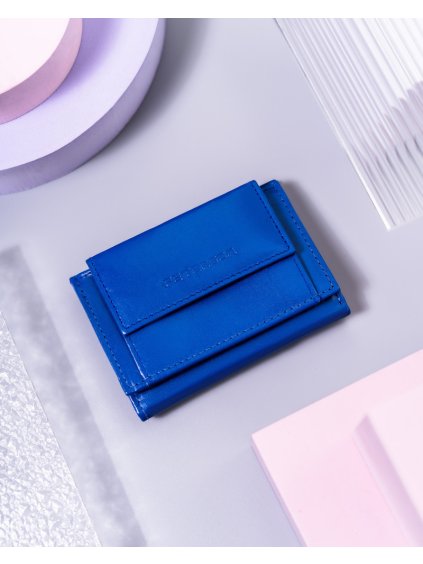 Peterson Modrá malá kožená peňaženka Y274