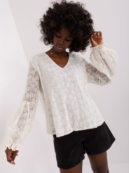 Smotanová krajková blúzka
