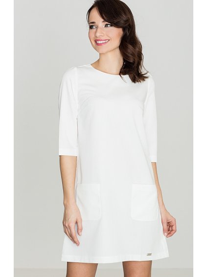 (Veľ. S) Dámske šaty v smotanovej farbe