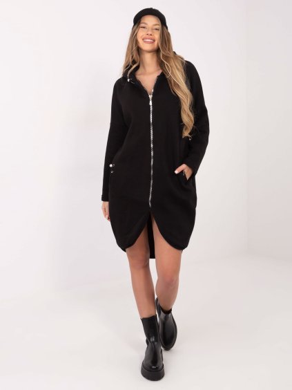 Dámska čierna mikina na zips