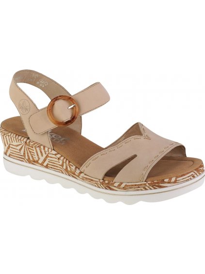 BÉŽOVÉ DÁMSKE SANDÁLE RIEKER SANDALS 67173-60