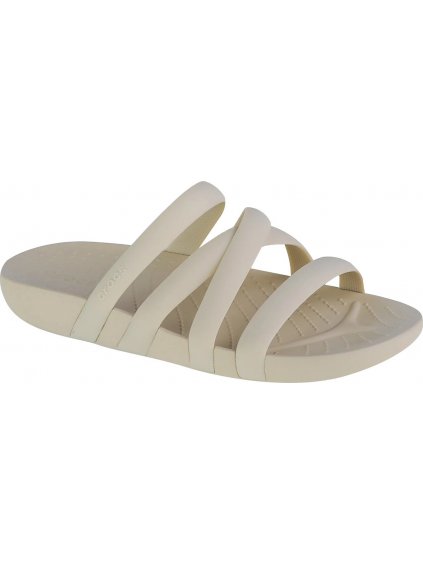 BÉŽOVÉ DÁMSKE ŠĽAPKY CROCS SPLASH STRAPPY SANDAL