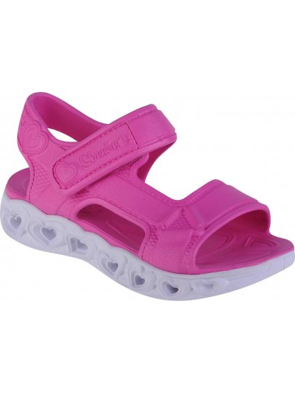 RUŽOVÉ DIEVČENSKÉ SANDÁLE SKECHERS HEART LIGHTS SANDAL - ALWAYS FLASHY