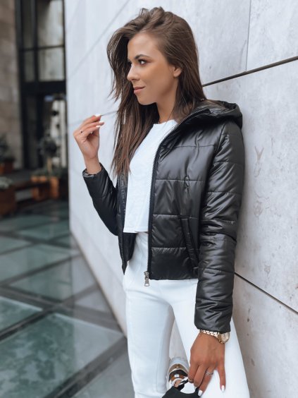 Čierna krátka prešívaná bunda SPORT HEVEN