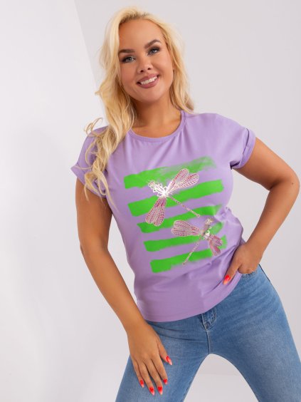 Svetlofialové tričko s motívom vážky