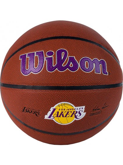 Hnedá basketbalová lopta Wilson Team Alliance Los Angeles Lakers Ball