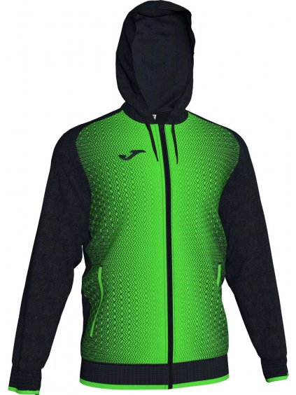 ČIERNO-ZELENÁ FUTBALOVÁ MIKINA JOMA SUPERNOVA HOODED JACKET