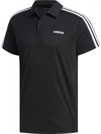 Čierna pánska polokošeľa adidas Designed 2 Move 3-Stripes Polo Shirt