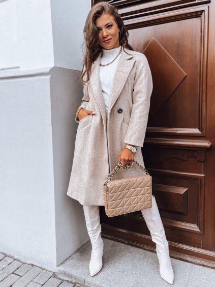 Svetlobéžový jesenný kabát HARVEST