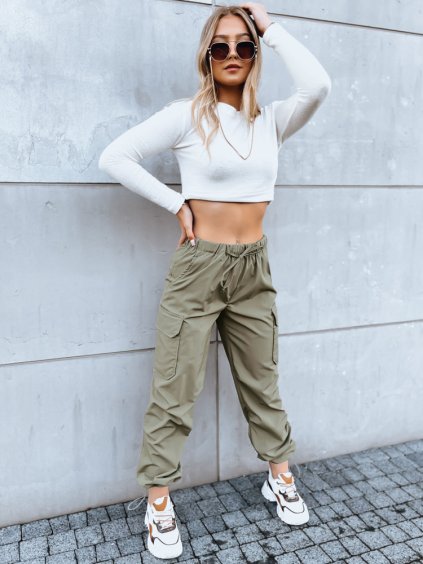 Khaki cargo nohavice ALBUS