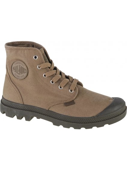 KHAKI PÁNSKE ČLENKOVÉ TOPÁNKY PALLADIUM PAMPA HI