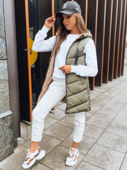 Khaki-béžová obojstranná vesta ONADE