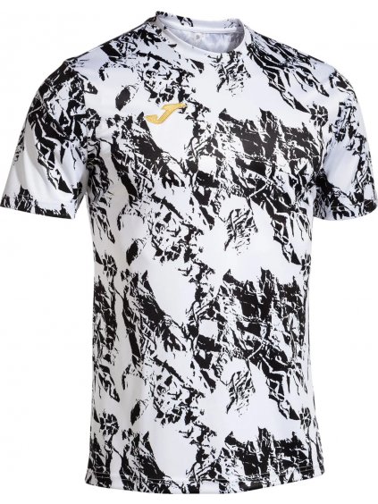 ČIERNO-BIELE VZOROVANÉ FUNKČNÉ TRIČKO JOMA LION SHORT SLEEVE TEE