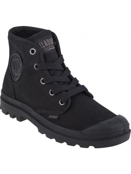 Čierne dámske členkové tenisky Palladium Pampa Hi