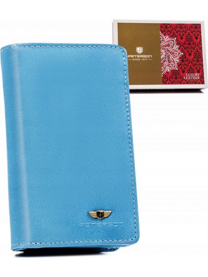 Peterson Svetlomodrá kožená peňaženka Y412
