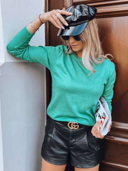 Zelený mint klasický sveter REGALIA