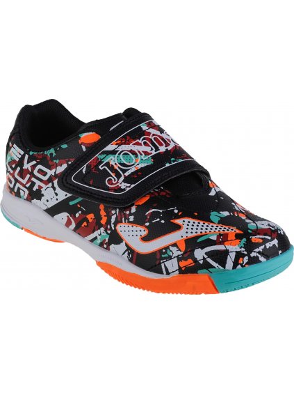 Čierne detské sálové tenisky Joma Evolution Jr 2301 IN