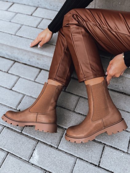 HNEDÉ DÁMSKE CHELSEA BOOTS FIRA