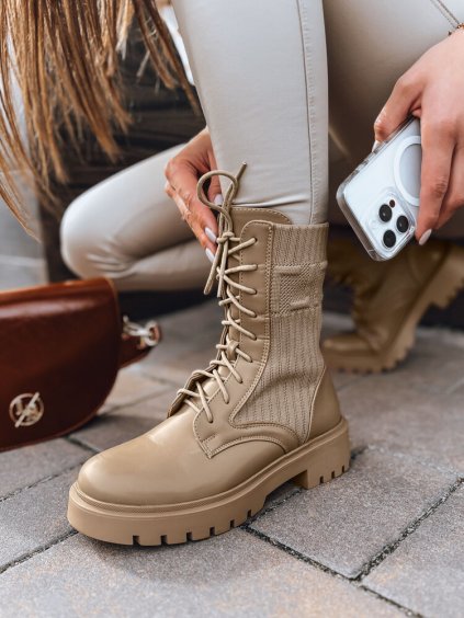 Béžové workery CALLAB so vsadkou