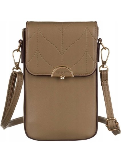 Peterson Tmavobéžová mini kabelka s chlopňou