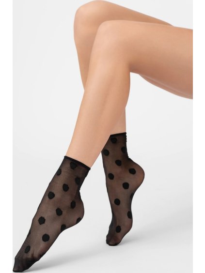 Samotové ponožky s bodkami Veneziana Kylie