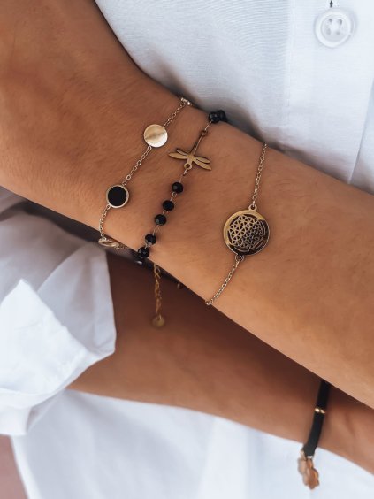 Zlatý náramok s ozdobným krúžkom NIASA