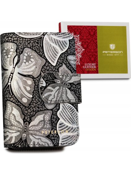 Peterson Vzorovaná dámska peňaženka - sivá Y129